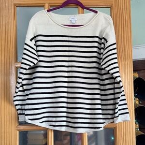 Old Navy Black and White Striped Sweater
